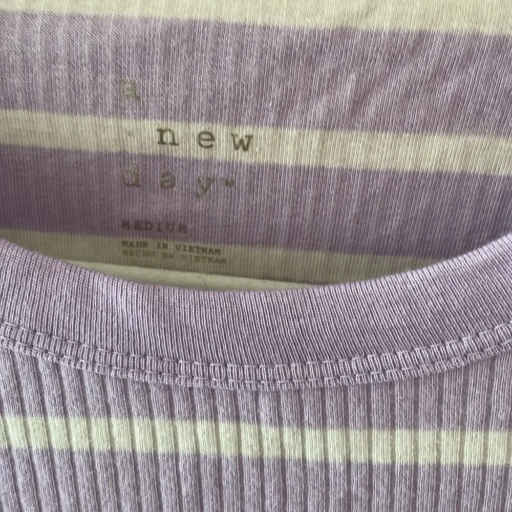 Striped Purple Tee 💜🤍 - Picture 6 of 13